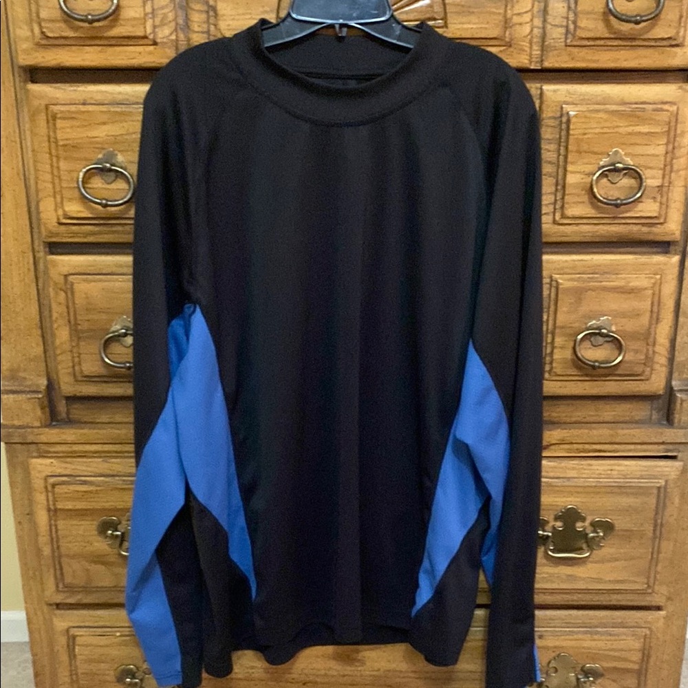 Fitness Gear Long Sleeve Shirt Black and Blue Men’s XXL